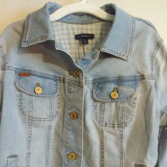 NWOT Isaac Mizrahi Lace Jean Jacket - Picture 2 of 8